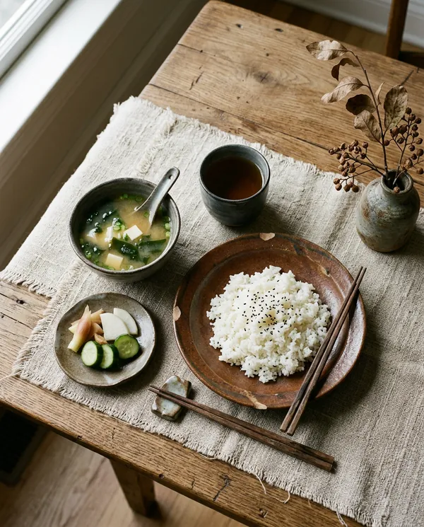 Rustic dinner table
