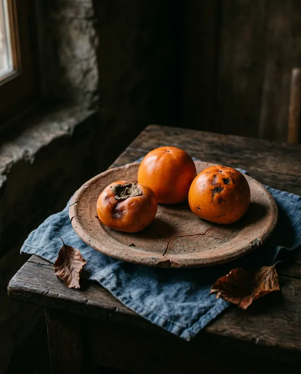 Autumn persimmons still life example result
