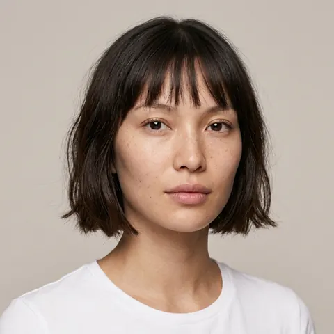French bob with bangs look preview