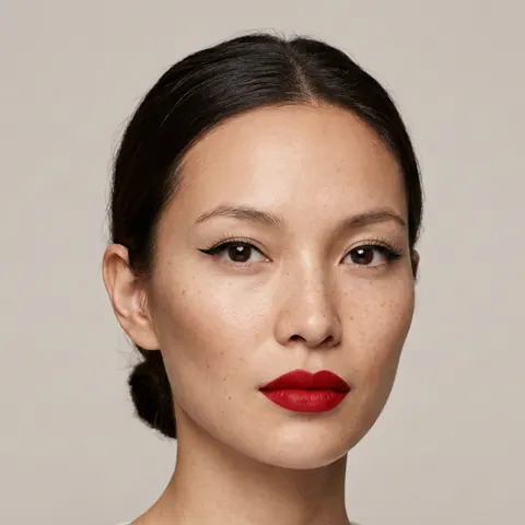 Classic red-lip glam look preview